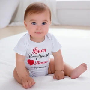 -compleanno Mamma - Body neonato frase auguri mamma