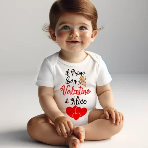Personalizza body neonato il mio primo San Valentino