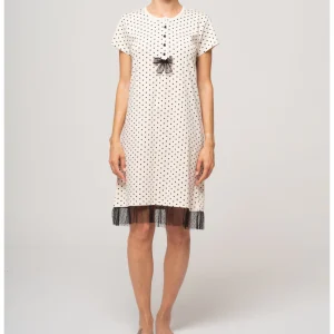 Camicia da notte in mordido jersey 100% cotone