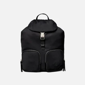 CALVIN KLEIN ZAINO POCKET NYLON FLAP BACKPACK