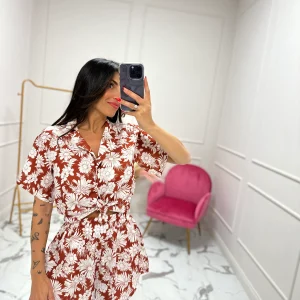 Camicia “Floral brown” GLAMOROUS