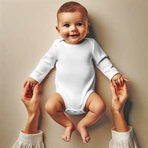 intimo body neonato bianco manica lunga scollo americano puro cotone