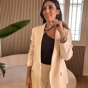 Giacca fiammata burro